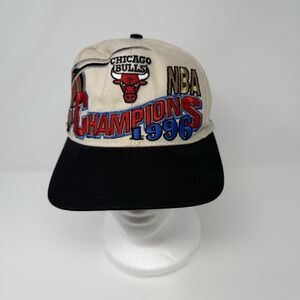 Vtg Chicago Bulls NBA 1996 Champions Logo Athletic Locker Room Snapback Hat